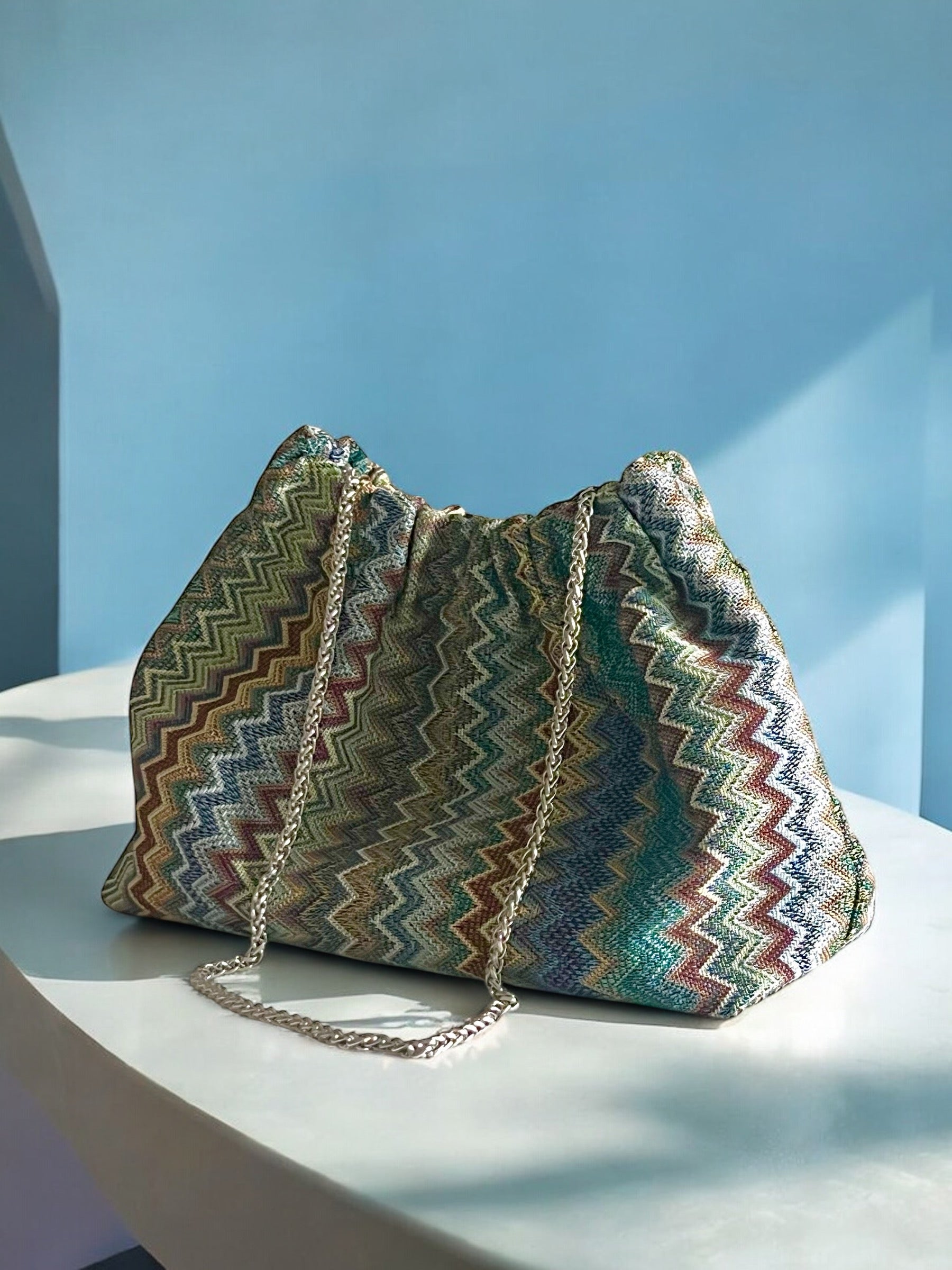 Midi Signiture Pouch Bleu